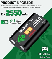 Ładowarka do pada na Xbox Seires X/Xbox Seires S z 4 szt. Bateria szybkie ładowanie stacji dokującej do konsoli Xbox One/Xbox One X/S/ELite 3